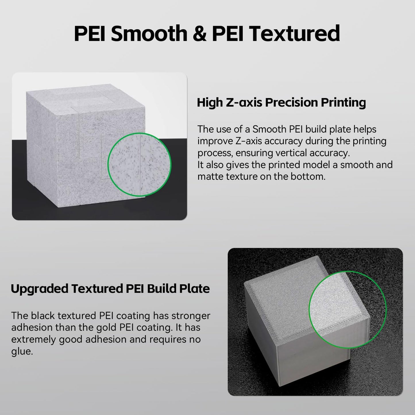 UniTake3D A1 Mini PEI Build Plate 184x184mm print bed Flexible Spring Steel Sheet Double Sided Smooth/Textured PEI compatible only with Bambu Lab A1 Mini 3D Printer