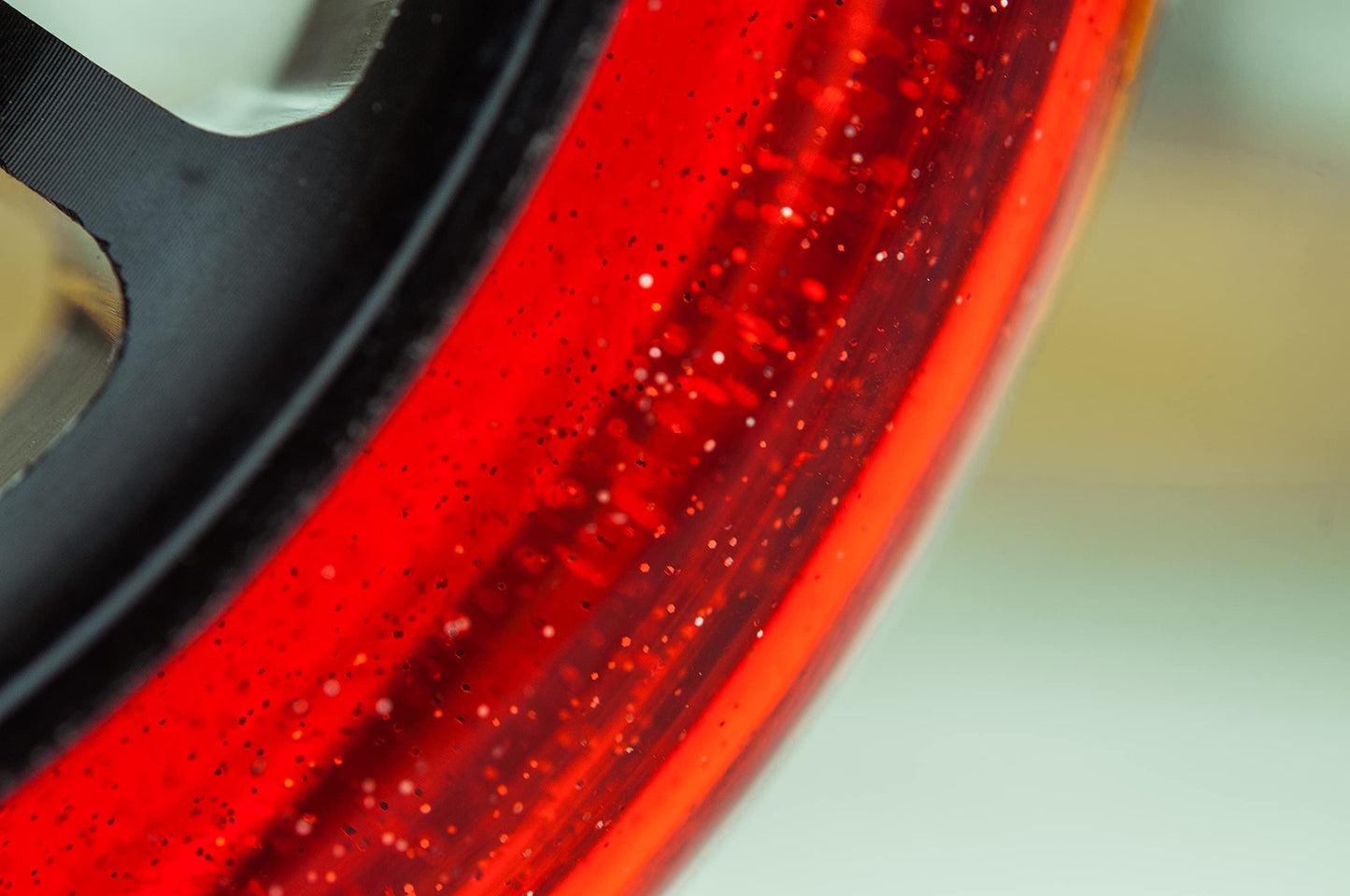 CLAS FOX Pro Stunt Scooter Wheels Roller Wheels 110mm A Pair with ABEC-9 Bearings CNC Metal Core (2 pieces) (Transparent Red)