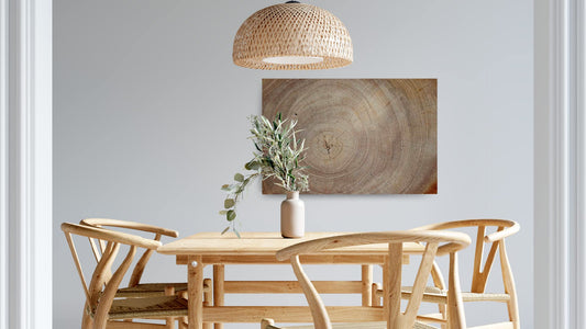 ALLboards Glass Magnetic Board Tree Trunk Nature Tree Core 60x40cm Glass Picture Memo Board made of glass Glass board with tree trunk design Magnetic wall for writing Magnetic board Wall decoration Wall art Neodymium magnets