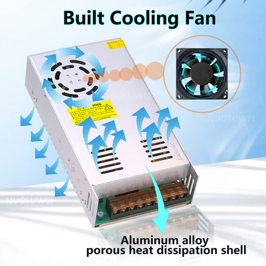 DC 36V 16.6A 600W Power Supply 230V AC to DC 36V Switching Power Supply Transformer Adapter 36V 600W Power Supply for Winch Car Socket CCTV Security Camera Car Stereo more 36V devices