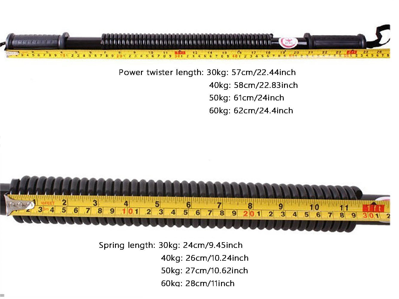 ITTA 20kg-110kg Dual Spring Power Twister Bar, Super Heavy Duty Arm and Chest Builder Strengthener Armdrücken (40)
