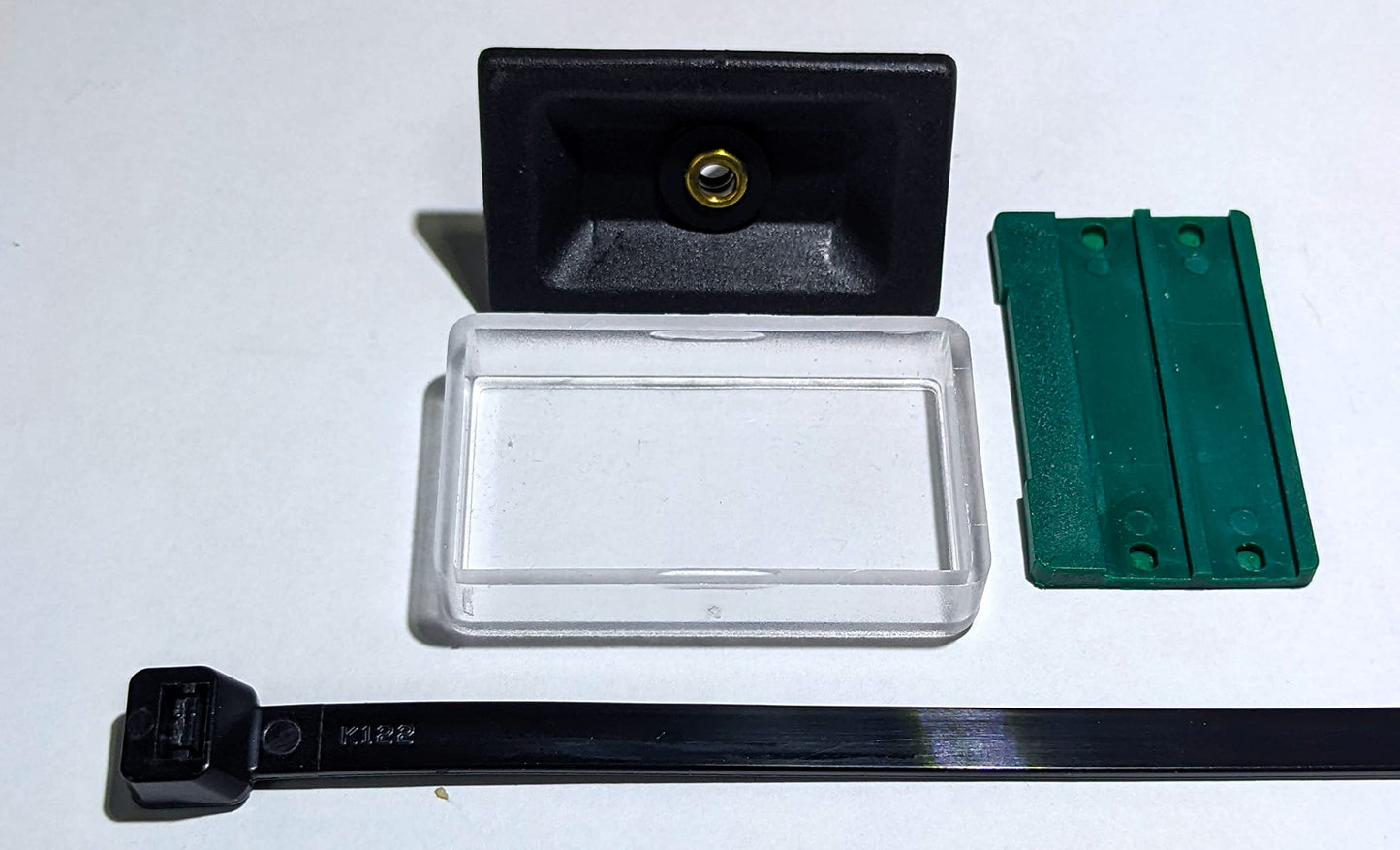 25 sign holders for pipes and technical equipment with green background, $1.80 each.
