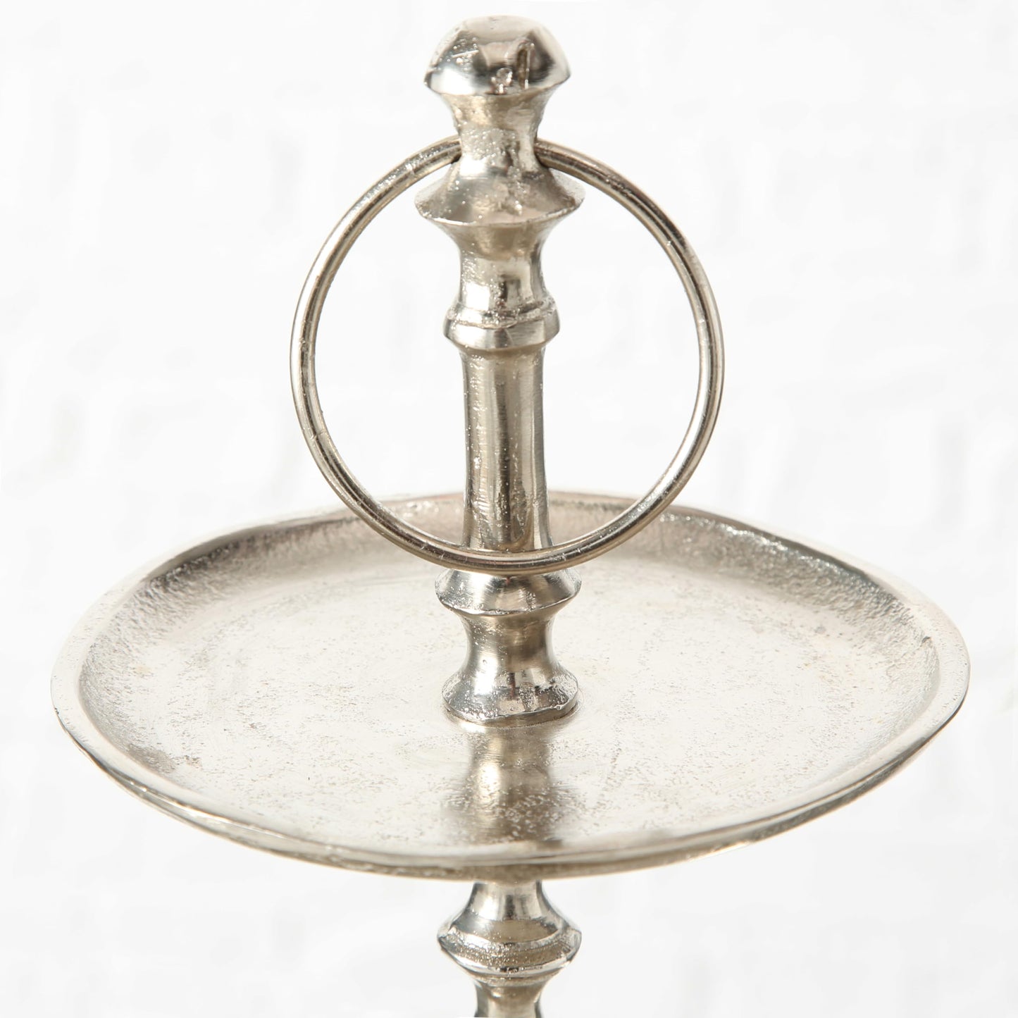 WHOLE HOUSE WORLDS Boltze Deco-Shelf Flaire Silver Aluminum h48 C Alu
