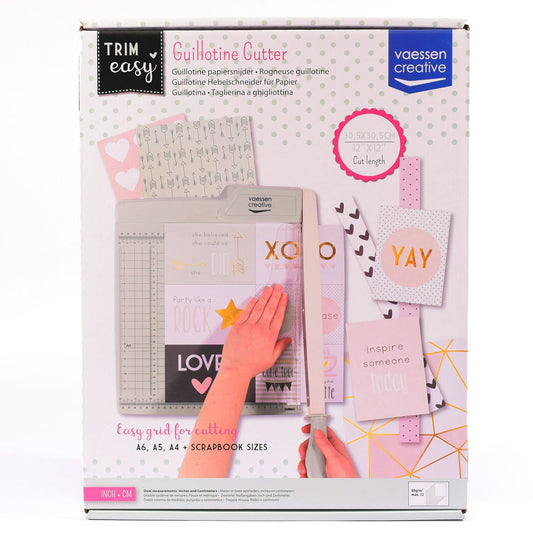 Vaessen Creative 2137-074 Paper Cutter 30cm Mint Green - Guillotine lever and paper cutting machine A4, A5, and A6 - Perfect for DIY, scrapbooking, journaling, card making, and crafting, Green, 30cm