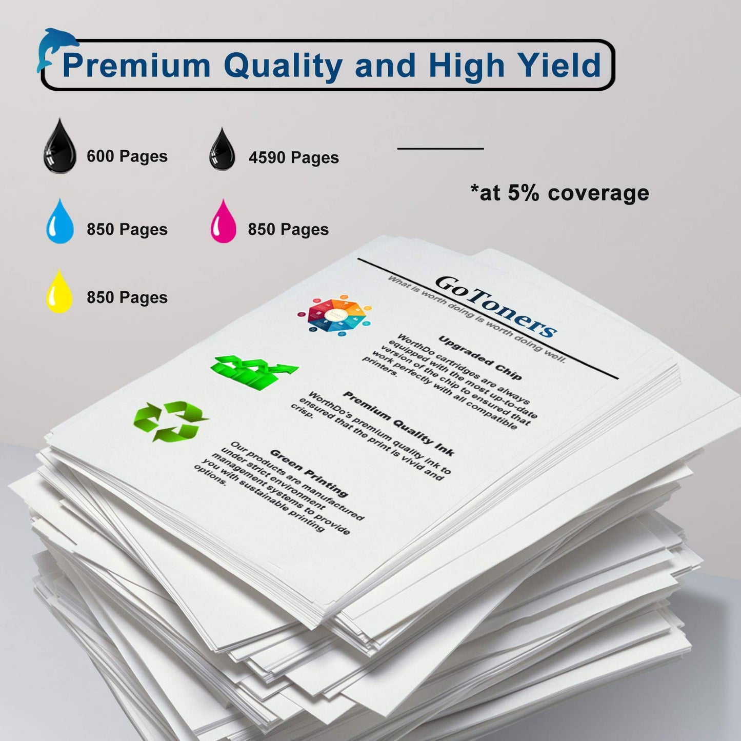 GoToners XXL cartridges Compatible for Canon 580 581 ink cartridges PGI-580 CLI-581 for Canon Pixma TR8550 TS705 TS6350 TS6350a TS705a TS6351 TS6250 TS6150 TS9550 TS6300 TS6251 TR7550 (15-pack)