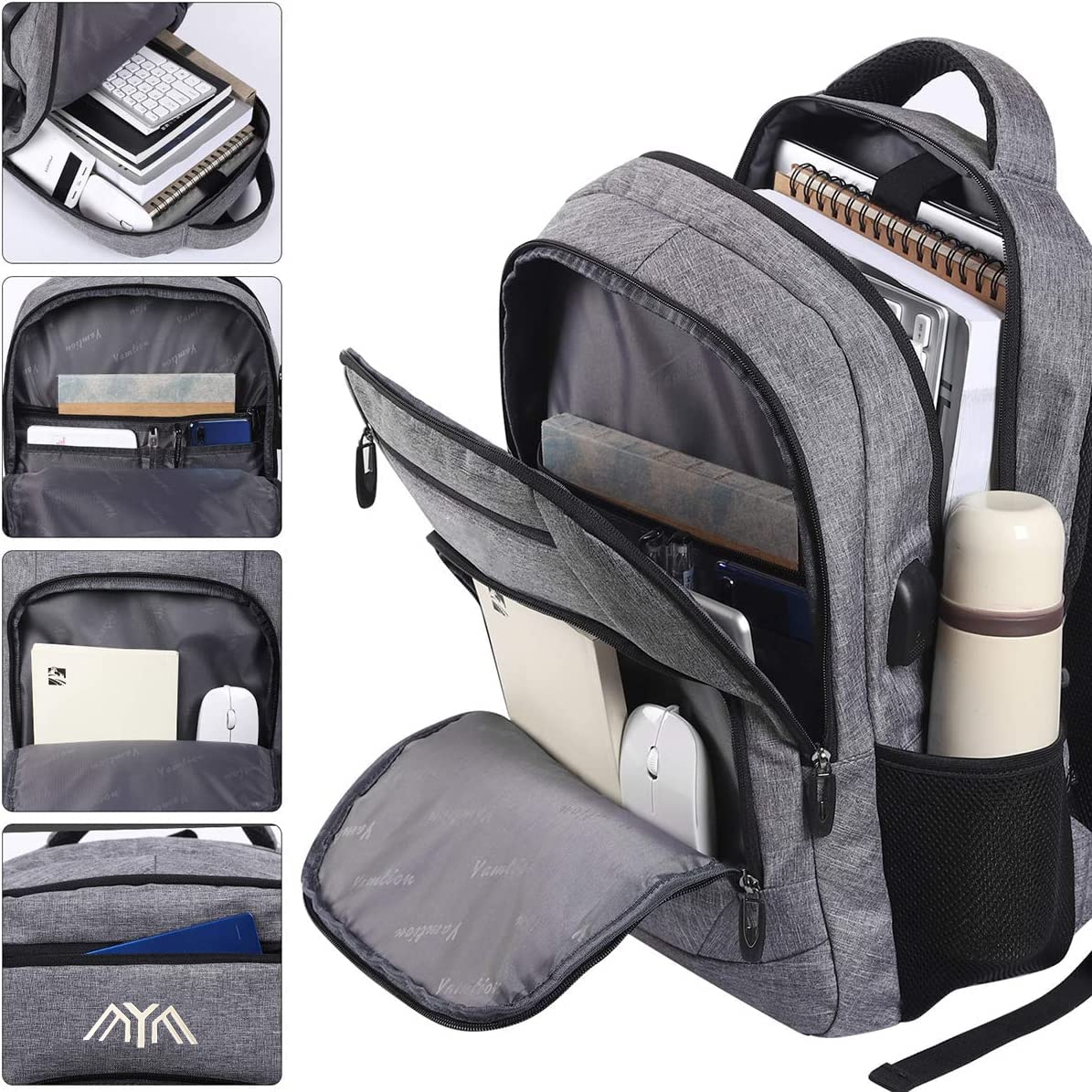 School backpack for boys girls teenagers, school laptop backpack for men women daypacks for 15.6 inch laptop business backpack with USB charging port.