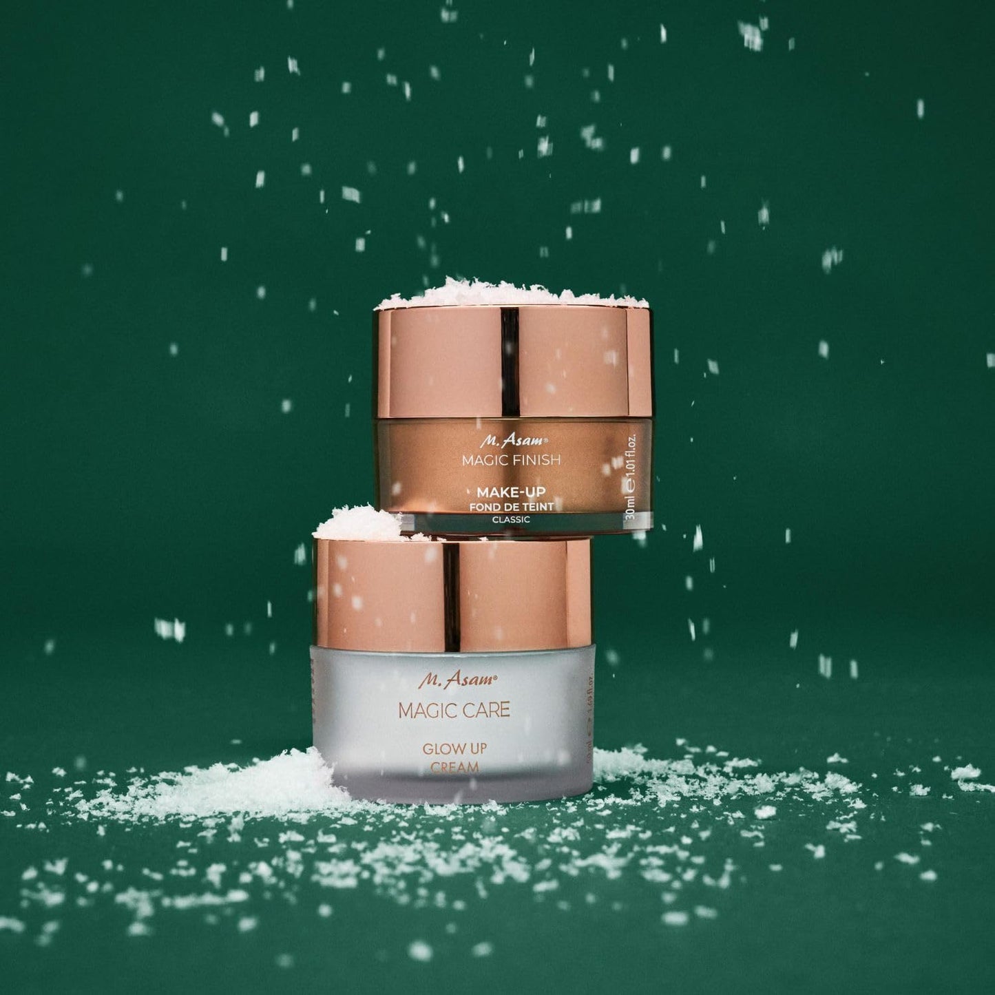 M. Asam gift set with Magic Finish Make-Up Mousse (30 ml) and Magic Care Glow Up Cream (50 ml) - skincare & makeup for a glowing complexion, Christmas gift idea, vegan & silicone-free.