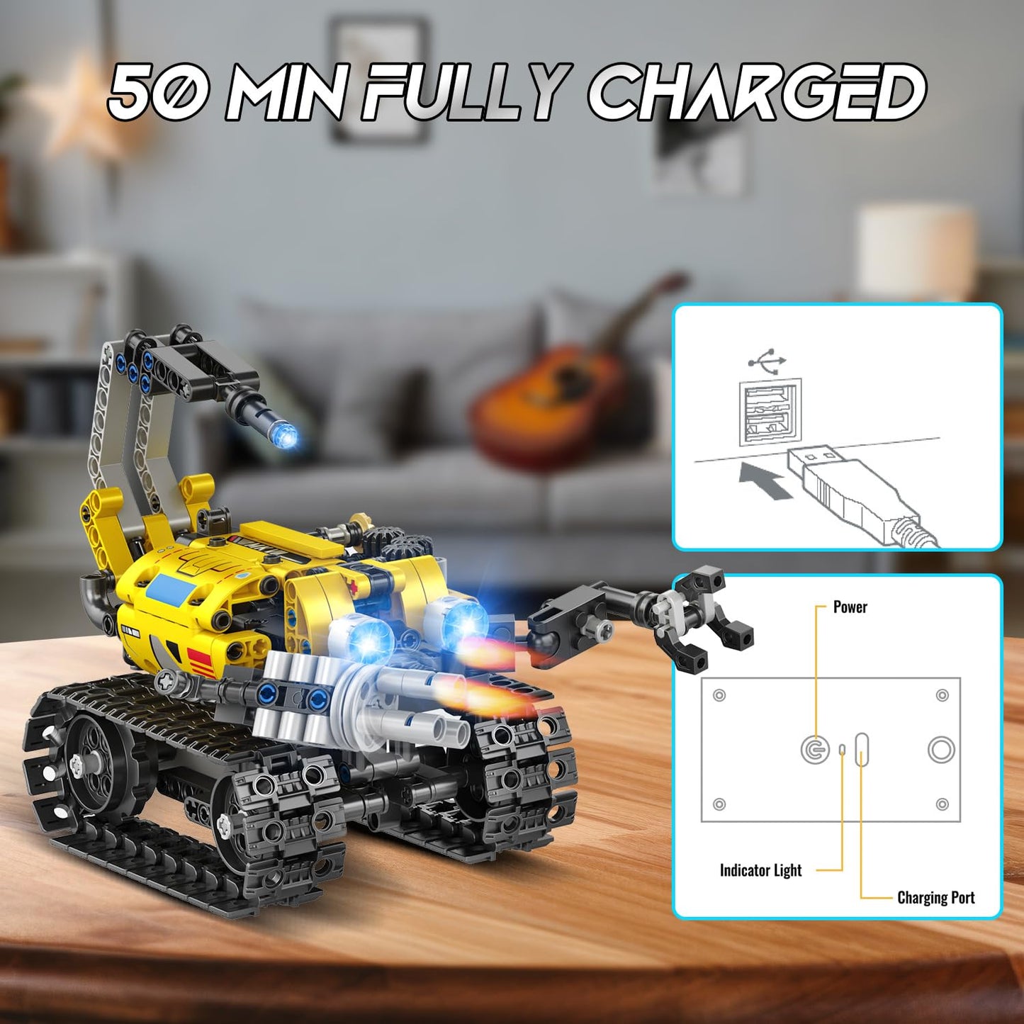 CUBIMANA Technology Robot Building Toy for Kids - 5 in 1 App & Remote Control Technology Toy, Wall Robot/Engineering/Mech Scorpion Toy, Gifts for Boys Girls 10+ Years (560 Pieces)