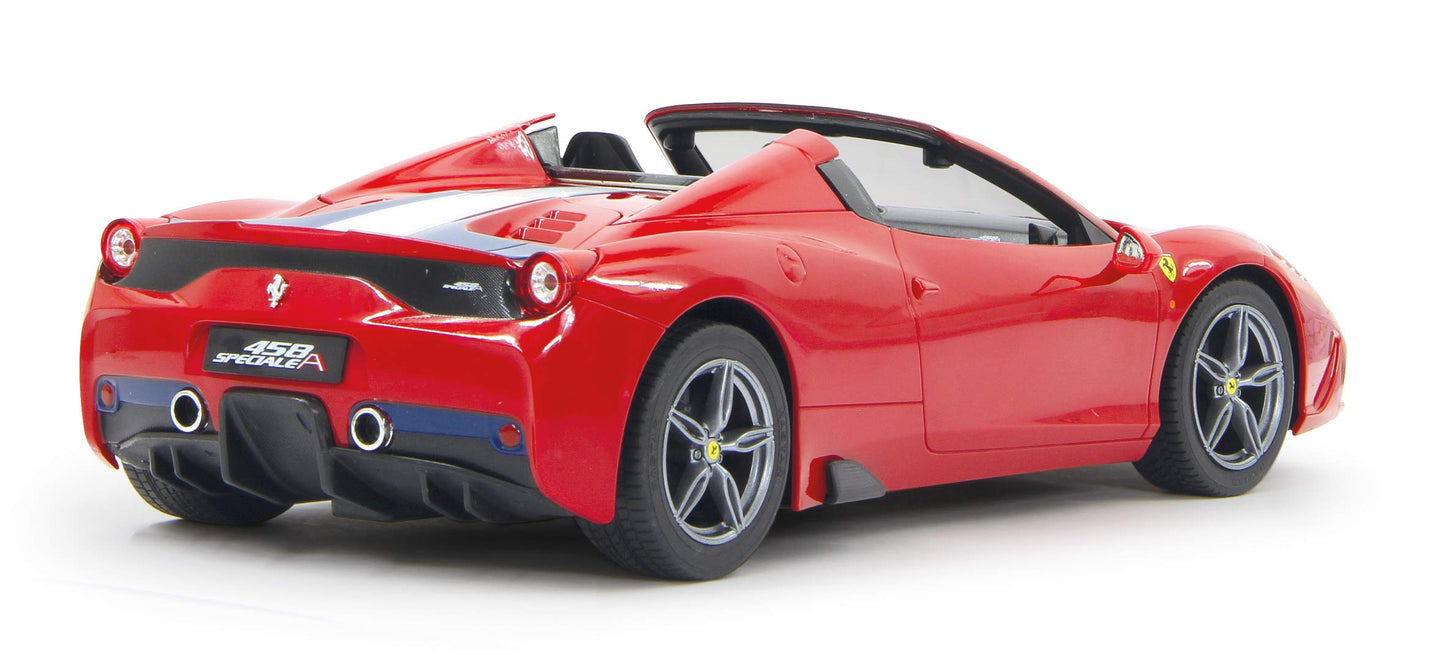 JAMARA 405066 - Ferrari 458 Speciale A 1:14 27MHz Convertible remote controlled - officially licensed, approx. 1 hour drive time at 11 km/h, LED lights, perfectly replicated details, detailed interior.