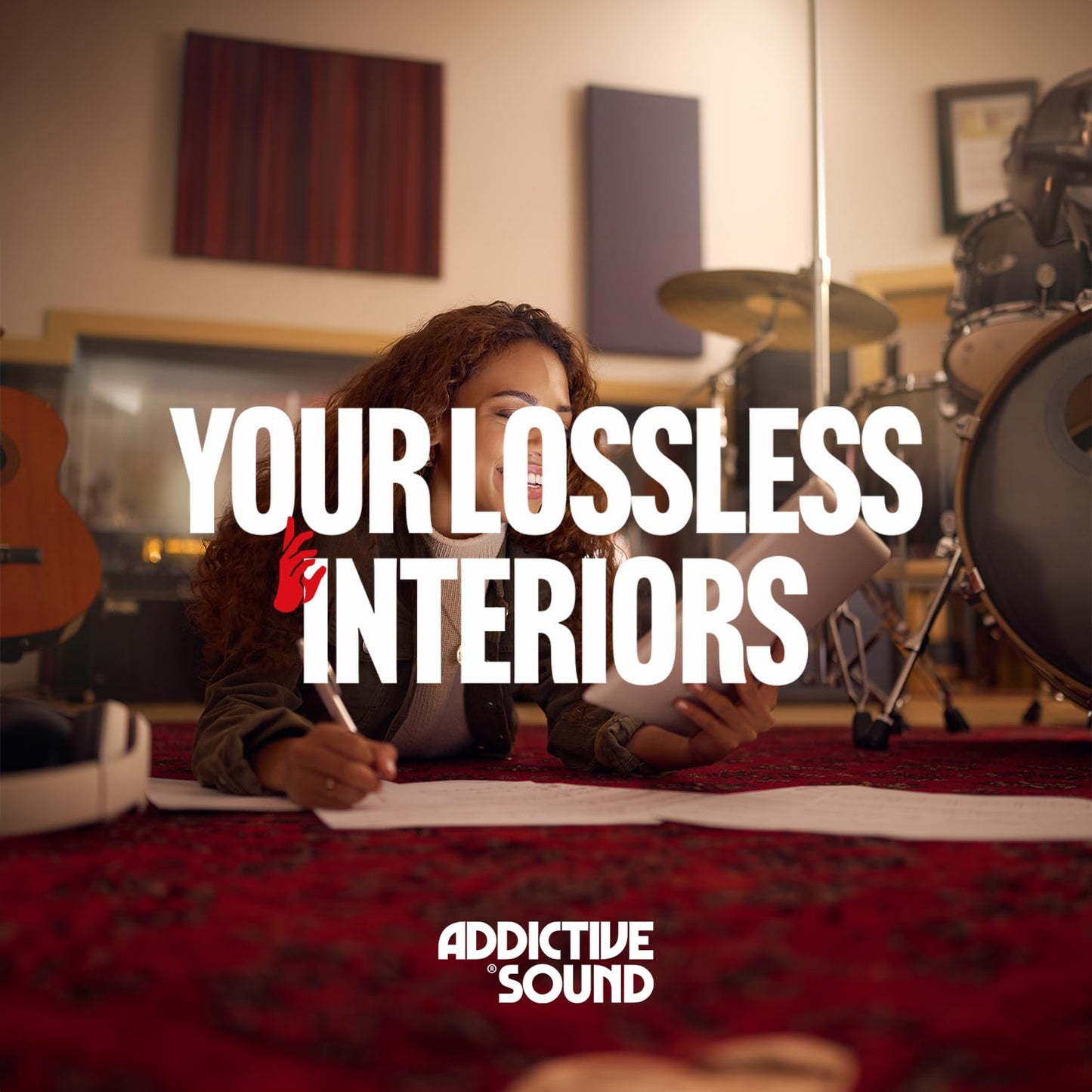 Addictive Sound premium acoustic panels - acoustic tiles and absorbers - acoustic panel and absorbers - acoustic panel measuring 100x50x11 cm - acoustic elements - Ivory