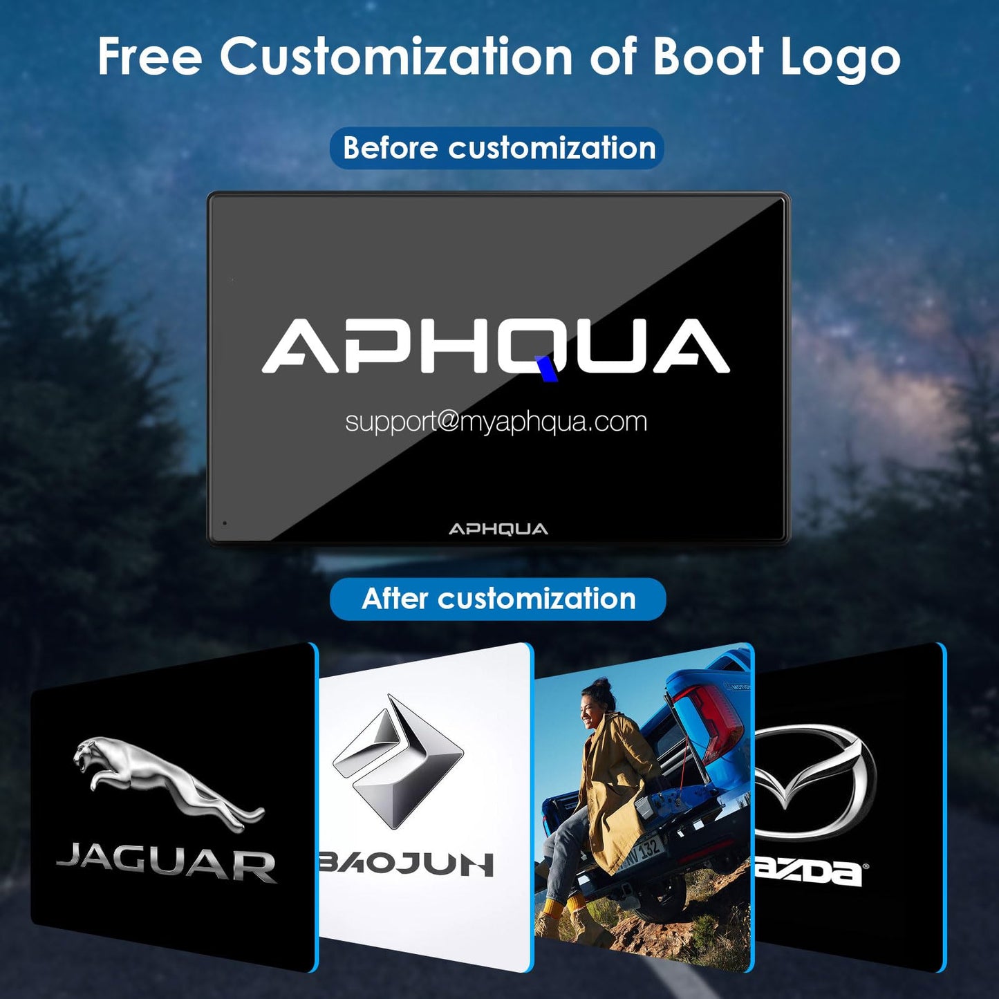 aphqua 2023 Newest Wireless Apple Carplay & Android Auto, 7-inch Touchscreen Digital Media Car Radio Receiver Wirelessly Portable Car Radio with Mirror Link, Google, Bluetooth