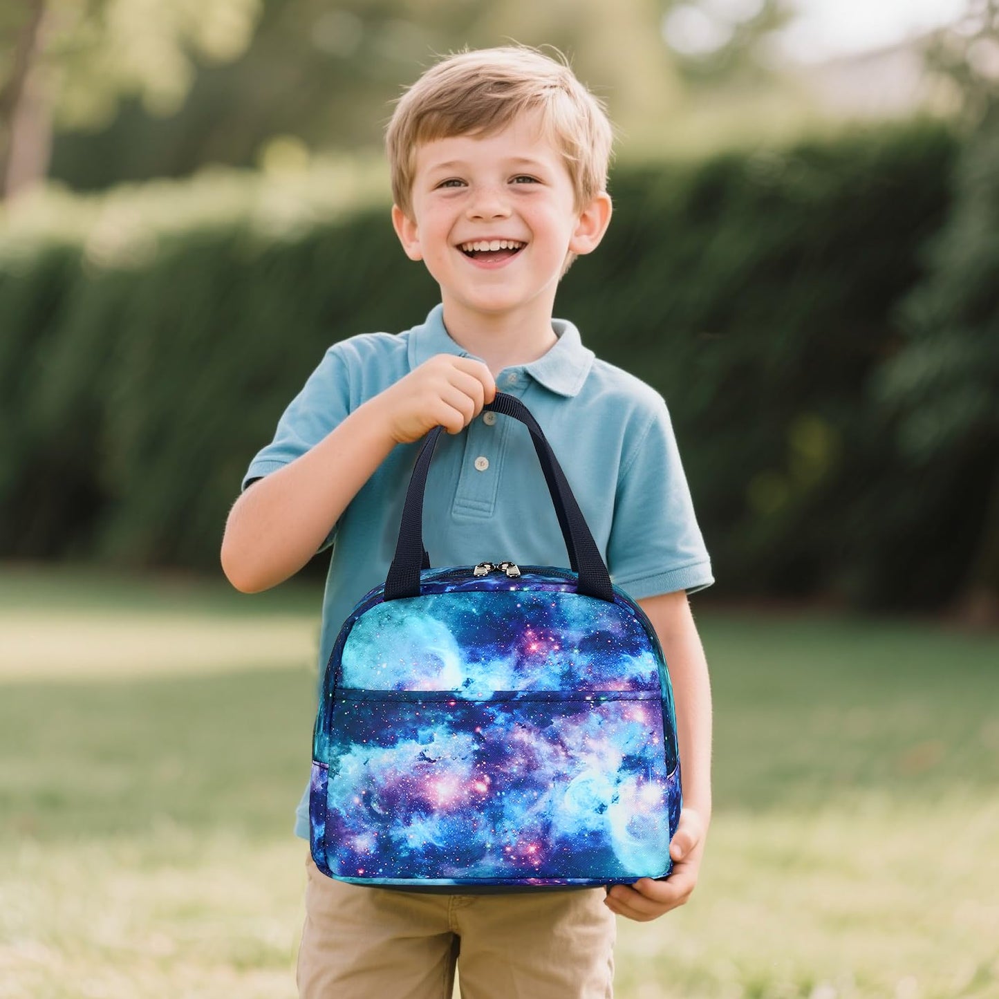 LEDAOU School Backpack for Teenage Boys Kids Juvenile Girls Daypack Girls Casual Backpack Backpack (Blue Starry Sky)
