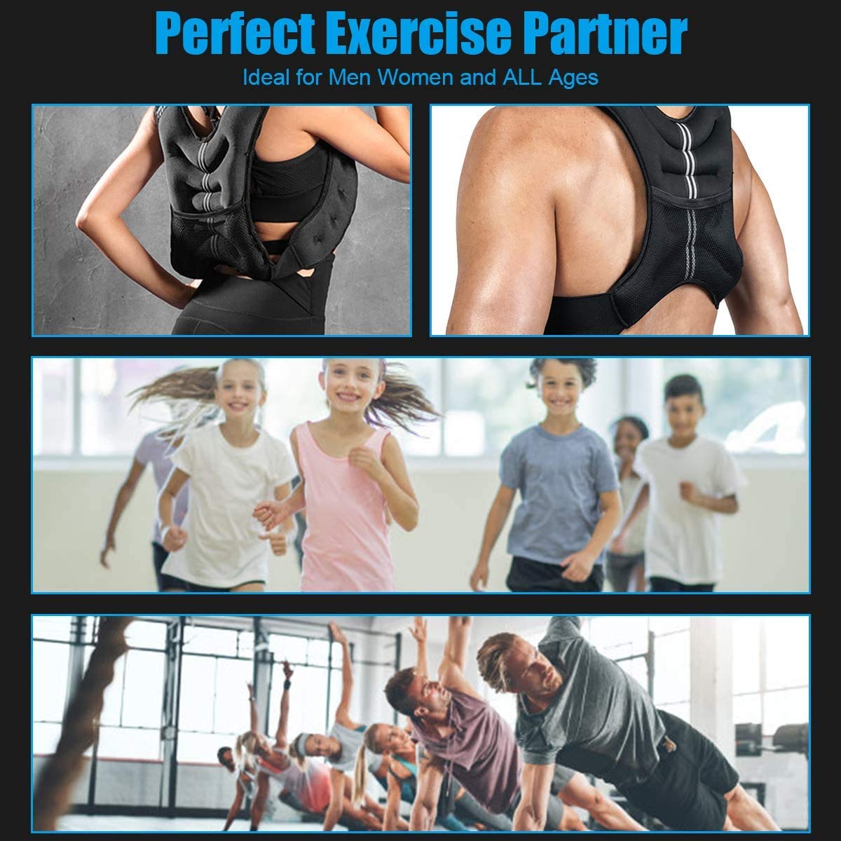 Train hard with our 5 KG / 8 KG / 10 KG weighted vest, X-style running vest, perfect for strength training, running, fitness, and cross training (5 KG)