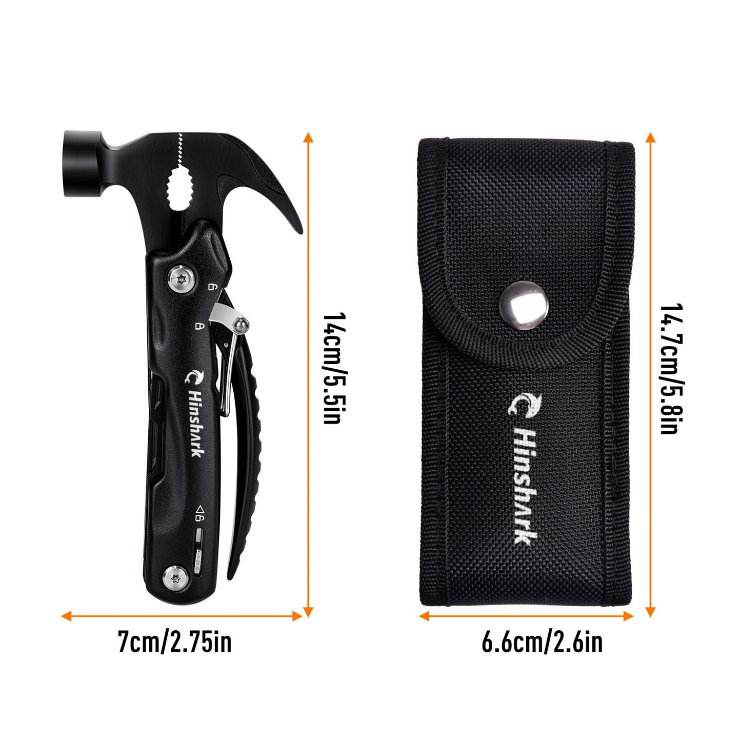 Hinshark Gifts for Men, 12 in 1 Multitool Camping Accessories, Men's Gifts, Birthday Gift Gadgets for Men Gifts for Dad, Christmas Gifts Advent Calendar Fillings Men