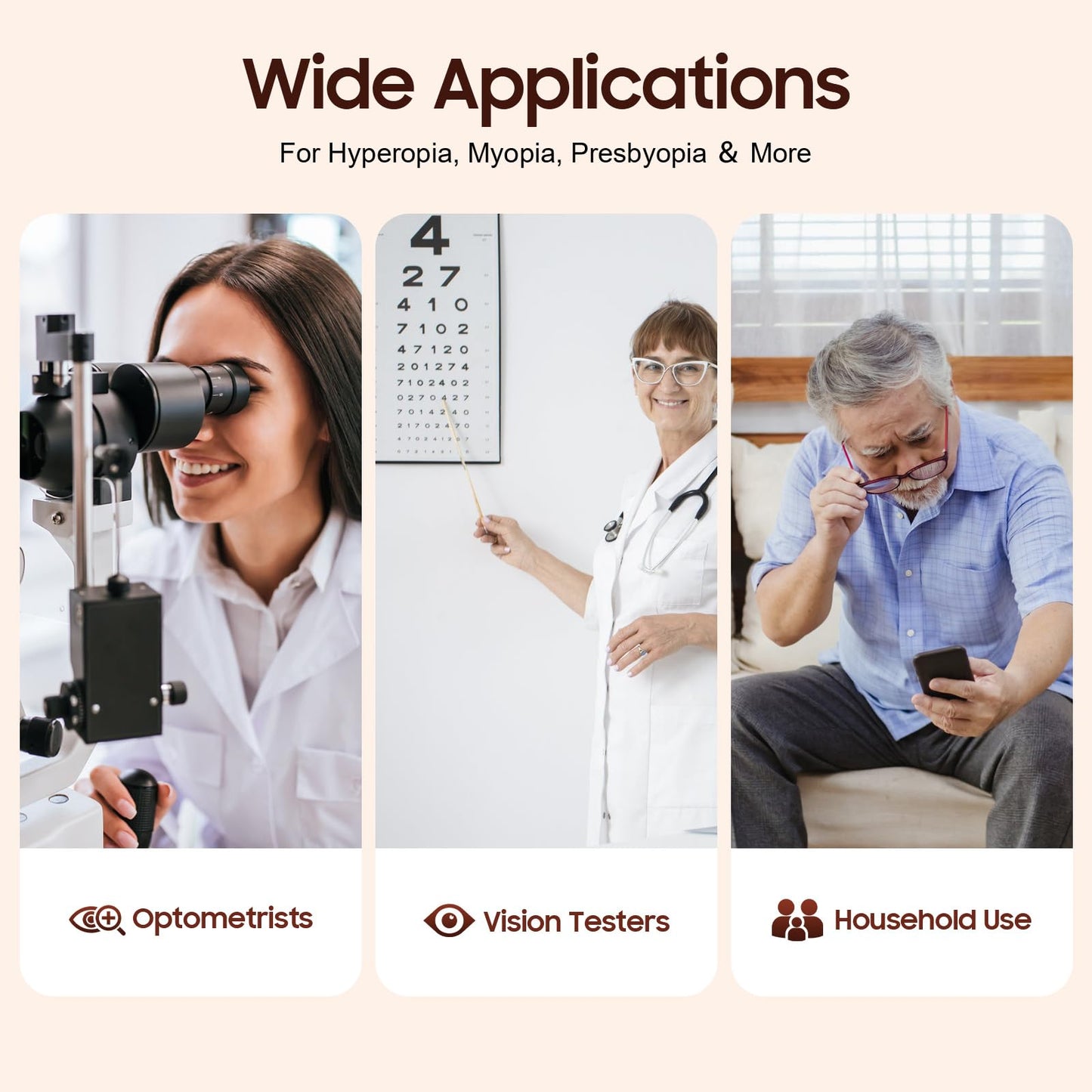266 Optical Metal Rim Frames Optometry Test Lenses Optometry Kit Optometry Case with Test Frame For MRI