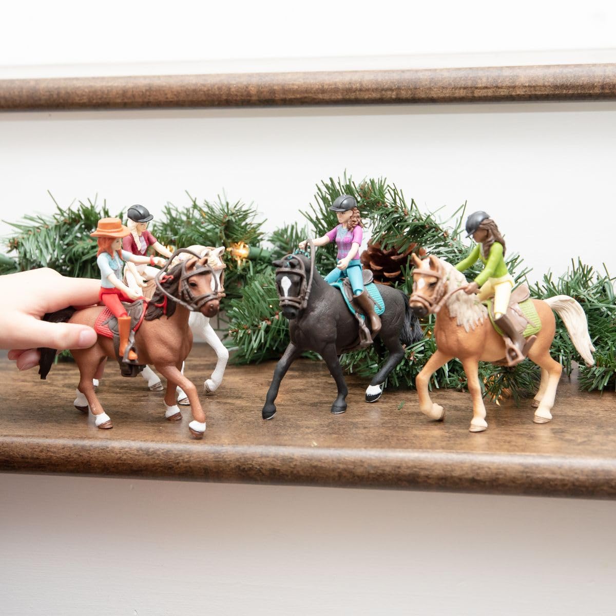 SCHLEICH Horse Club | Trail Ride 72221 | 4 articulated figures and 4 horses | great gift for girls and boys | horse toys for kids aged 5+ | 40-piece set | exclusive at Amazon