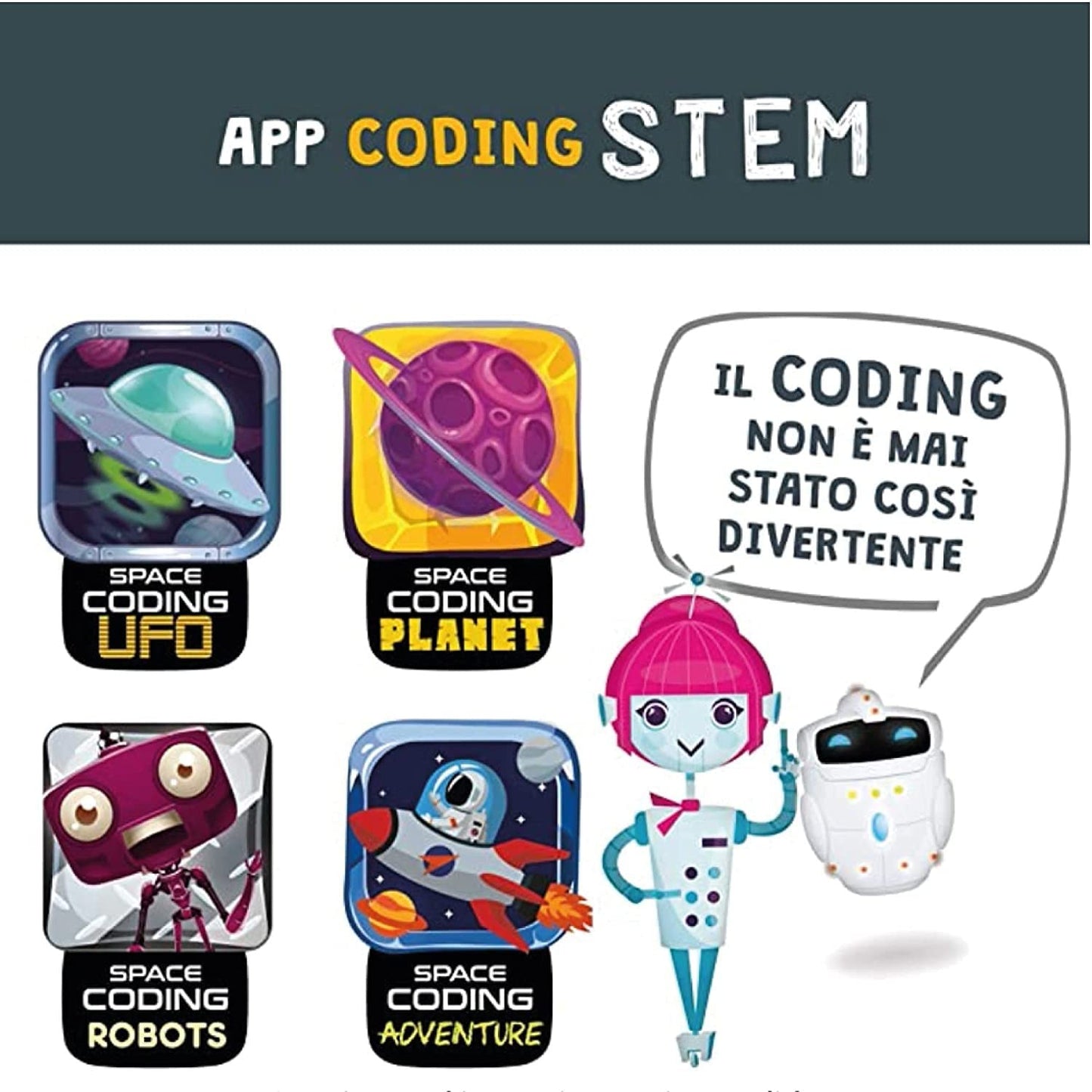 Lisciani Giochi-Mio Tab 10" STEM Coding XL 2021, Multicolor, 89055