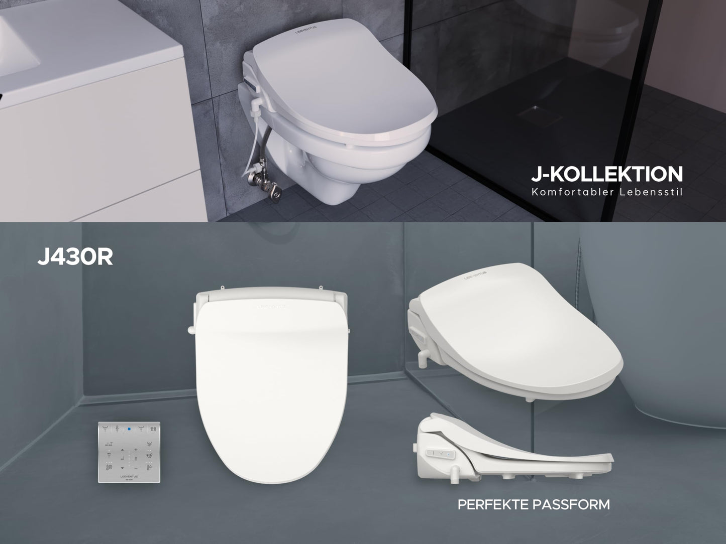 LEEVENTUS - J430R - Long Version - New Model! - Special Offer - With Remote Control - bidet high-quality shower toilet attachment Made in Korea Intimate care electric bidet shower toilet Japan bidet toilet