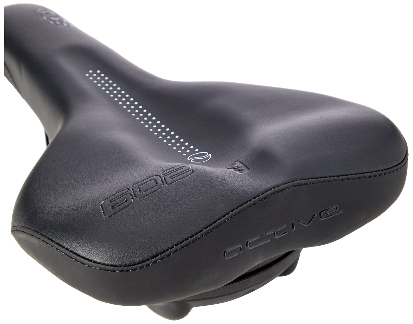SQlab Unisex - Adult 602 Ergolux Active 2.0 Bicycle Saddle, Black, 14 cm