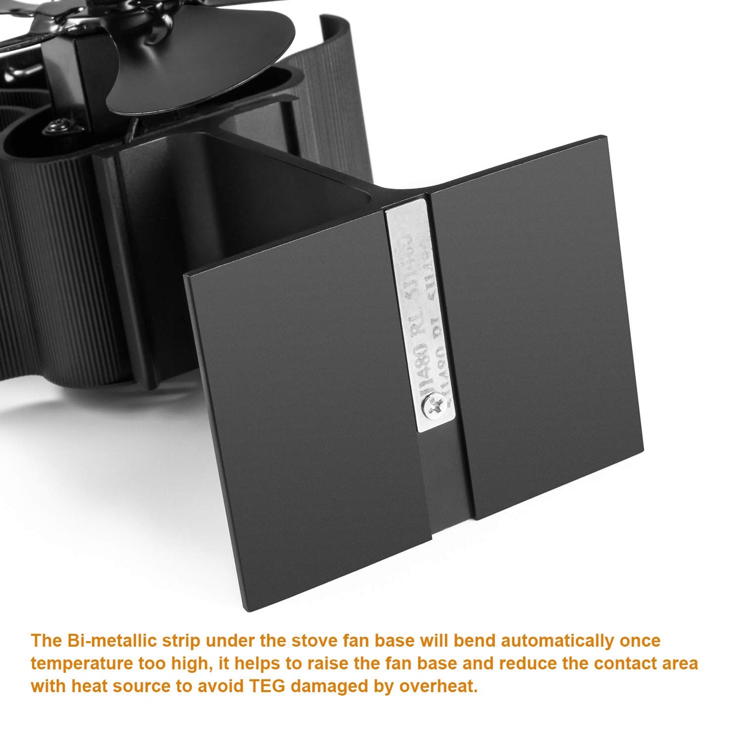 5 sheets Heat Powered Stove Fan - PYBBO Non-Electric Silent Fireplace Fan circulates warm air for gas/pellet/wood stoves