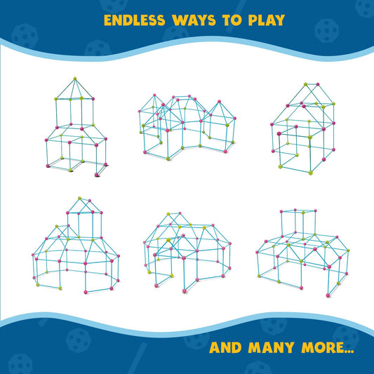 Build a cave kids XL | Outdoor games for kids | Construction toy 102 pieces | Kids tent indoor STEM | Outdoor toys | Toys for 6 years old boys