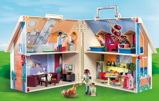 PLAYMOBIL | Dollhouse | Toy for children from 4 years | Take-along dollhouse with handle | 70985