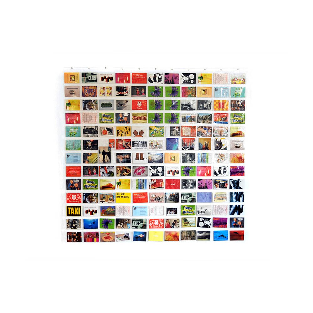 HAB & GUT -DV005- Shower Curtain/Picture Curtain with 143 Pockets 175 x 175cm Photo Curtain Pocket Curtain transparent