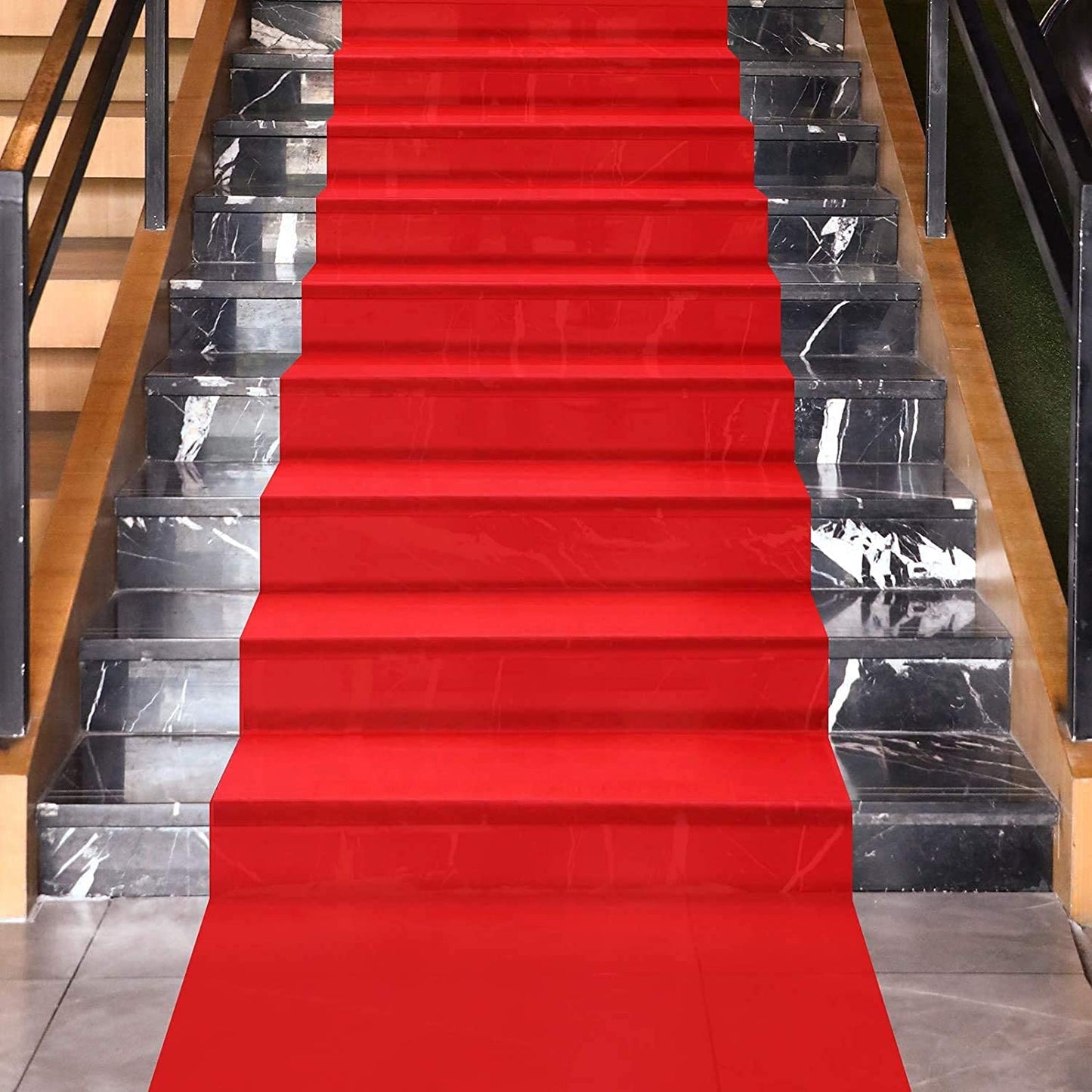 Uyoyous 100x1000cm Red Carpet, Wedding Runner Event Rug 2mm Red Carpet Aisle Runner, disposable mat for wedding, party, ceremony, wedding decoration.