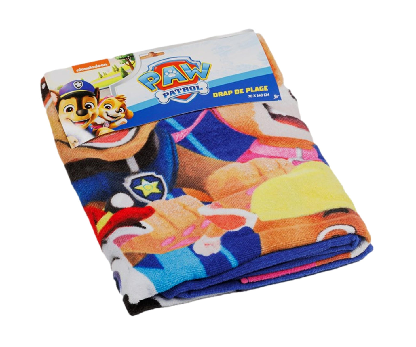Theonoi children's towel, bath towel, beach towel, and shower towel for girls and boys. 100% cotton, 70x140 cm (Paw Pals).