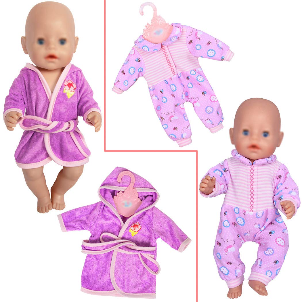 10 sets of doll clothes outfits for 14 to 16 inch newborn baby dolls and for 18 inch American Girl dolls.