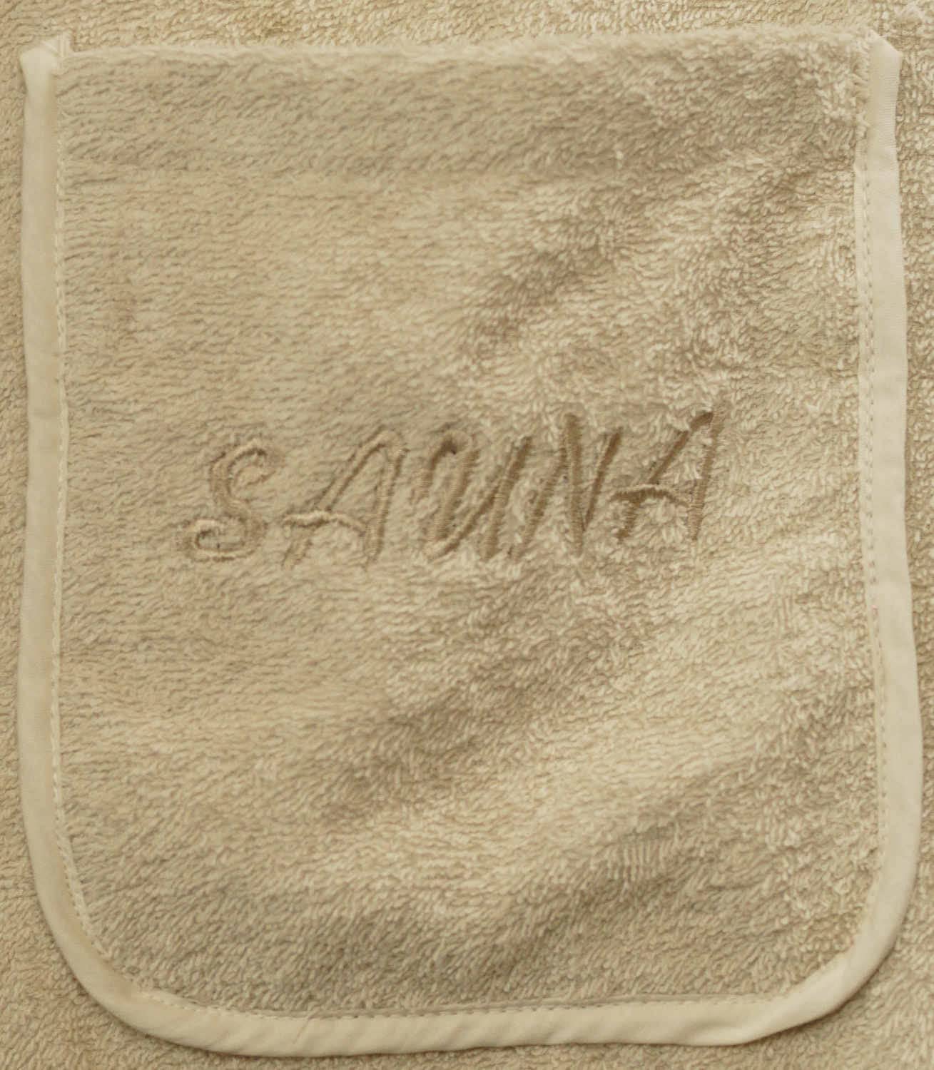 Exclusive home textile sauna set 3 pieces terry cloth sauna kilt sauna towel sarong men beige
