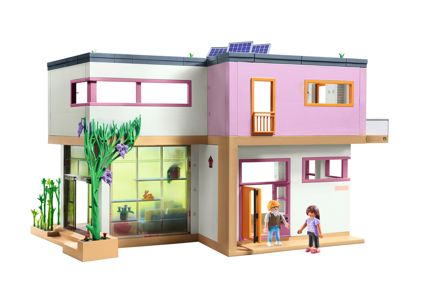 PLAYMOBIL MyLife 71607 House with Winter Garden, includes two figures and a sticker sheet, made from over 80% recycled and bio-based materials, diverse playset for kids ages 4 and up.