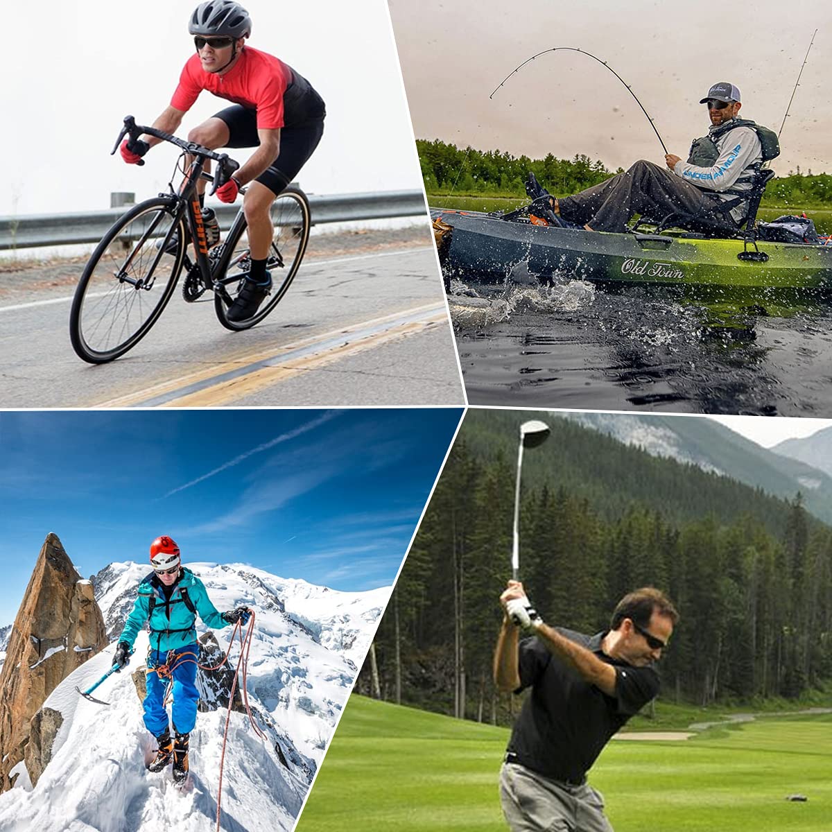 BONDDI cycling glasses, unbreakable TR 90 frame polarized sports sunglasses with UV400 protection for men and women, perfect for cycling, golf, baseball, running, and hiking.