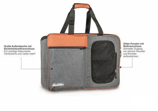 Annitaño - Premium dog carrying bag 55x40x23 cm - EUWI - Waterproof and durable up to 12 kg - Comfortable travel carrying bag for dogs
