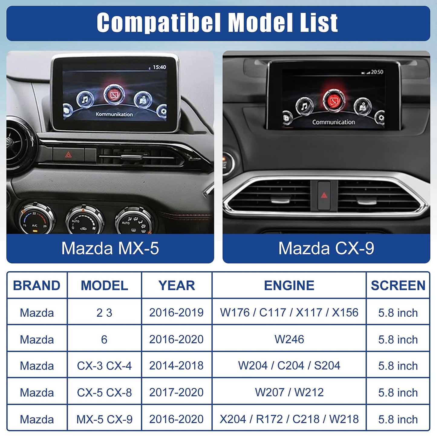 Mazda Wireless Carplay Retrofit Kit, TK78-66-9U0C OEM USB Hub for MZD Connect System, compatible with Mazda 2/3/6/CX3/CX5/CX9/MX5 2014-2020 (Supports Wireless Carplay, NO Android Auto)