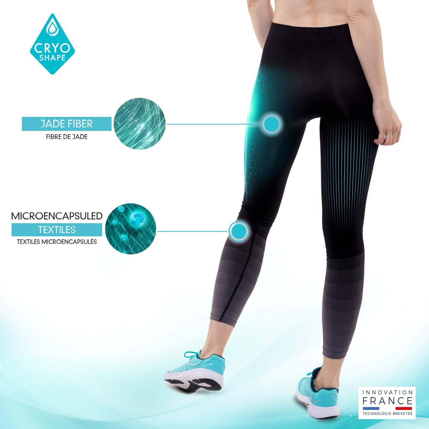 Cryoshape slimming leggings for women in black, size M.