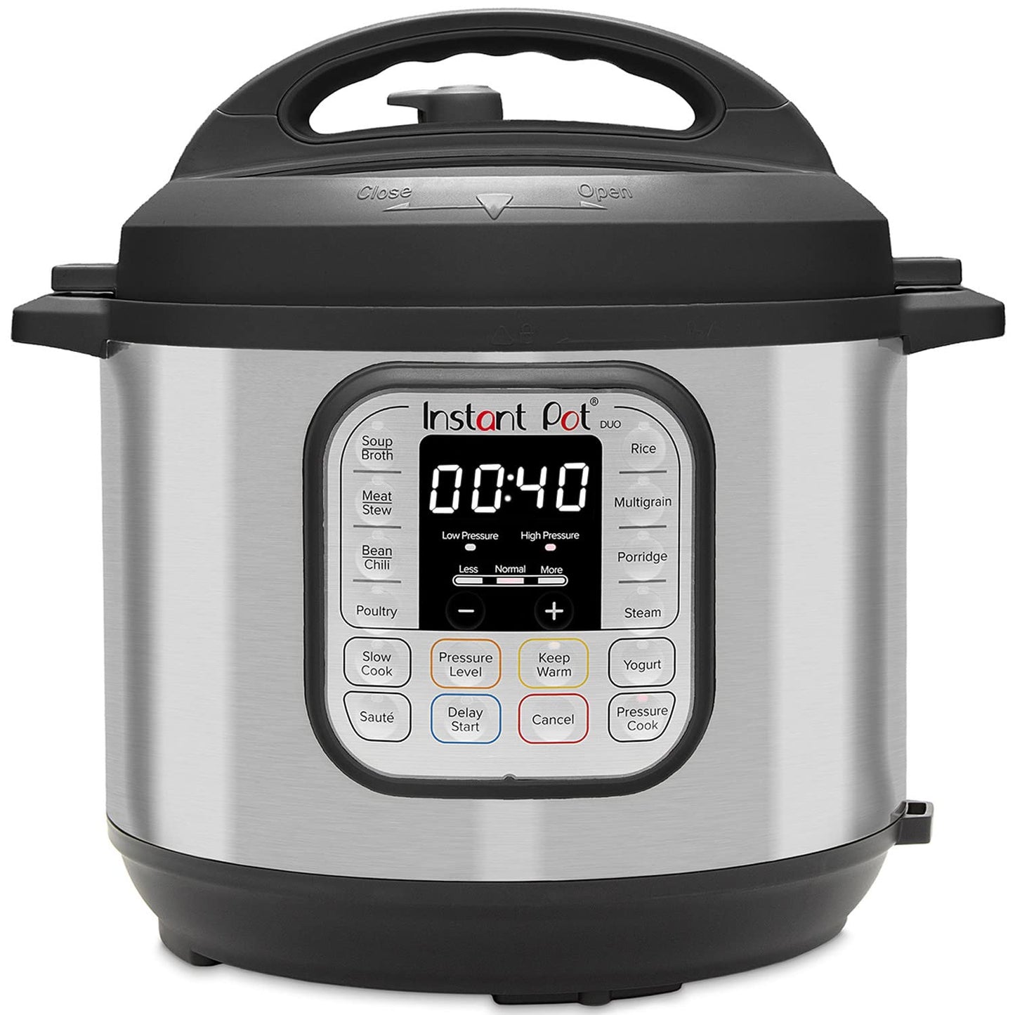 Instant Pot Duo 80 Electric Multicooker 1200W, 7.6L, Stainless Steel - Pressure Cooker, Slow Cooker, Rice Cooker, Sauté Pan, Yogurt Maker, Steamer, and Sterilizer, Silver