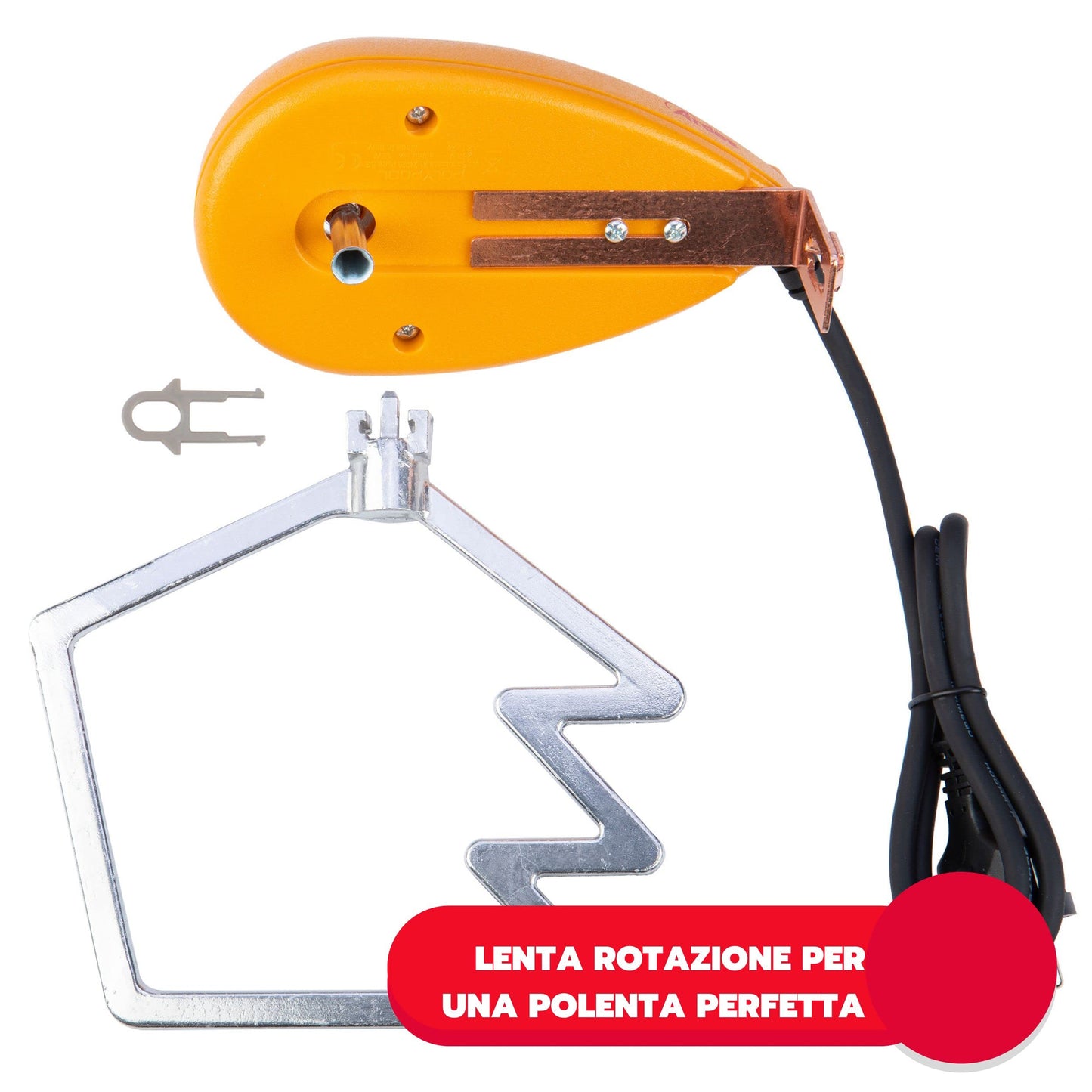 ARDES - AR24AM60 Copper pot 26cm diameter Mixer for jam Polenta, Ardes mixer pot with electric motor, bayonet closure, easy cleaning, Electric Polenta mixer 4/7 portions