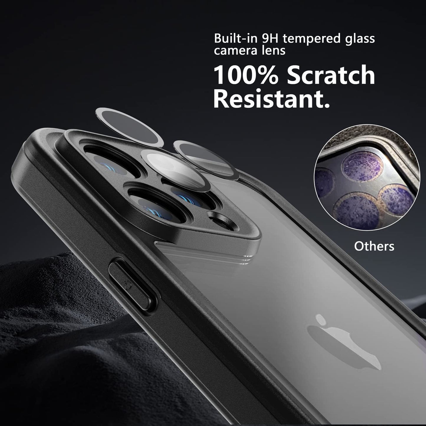 Inkolelo waterproof case for iPhone 14 Pro, 360-degree protection underwater phone case with floating wrist strap, IP68 waterproof dustproof shockproof phone pouch 6.1" (Black/Orange)