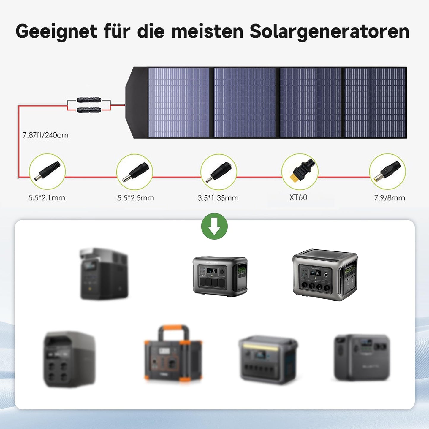 ALLPOWERS 200W Foldable Solar Panel, Monocrystalline Solar Modules, IP67 Waterproof & Durable Solar Charger for Power Station Solar Generator Photovoltaic Module Solar System Camping RV