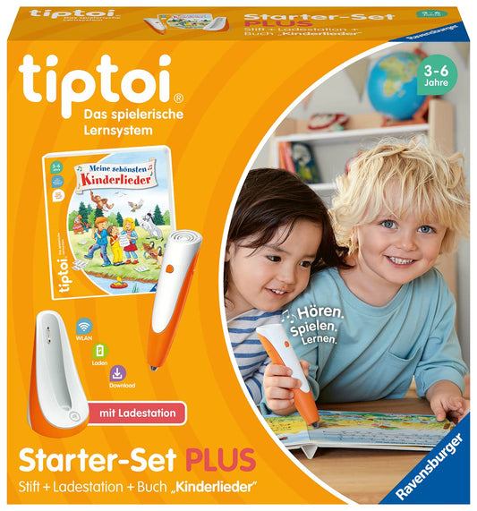 Ravensburger tiptoi Starter Set Plus 00159: Pen and book My Favourite Nursery Rhymes & tiptoi Game 00830 Puzzle Fun on the Farm