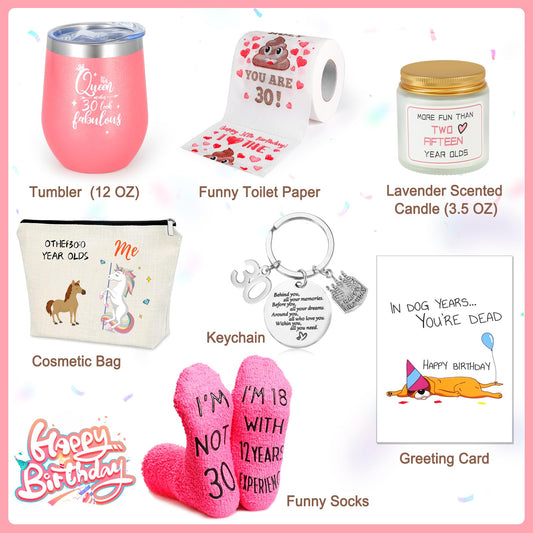 AWDK 30th birthday gift for women, birthday present for her, birthday decoration for 30-year-old women, idea for 30th birthday for mom, grandma, sister, girlfriend, aunt, colleague.