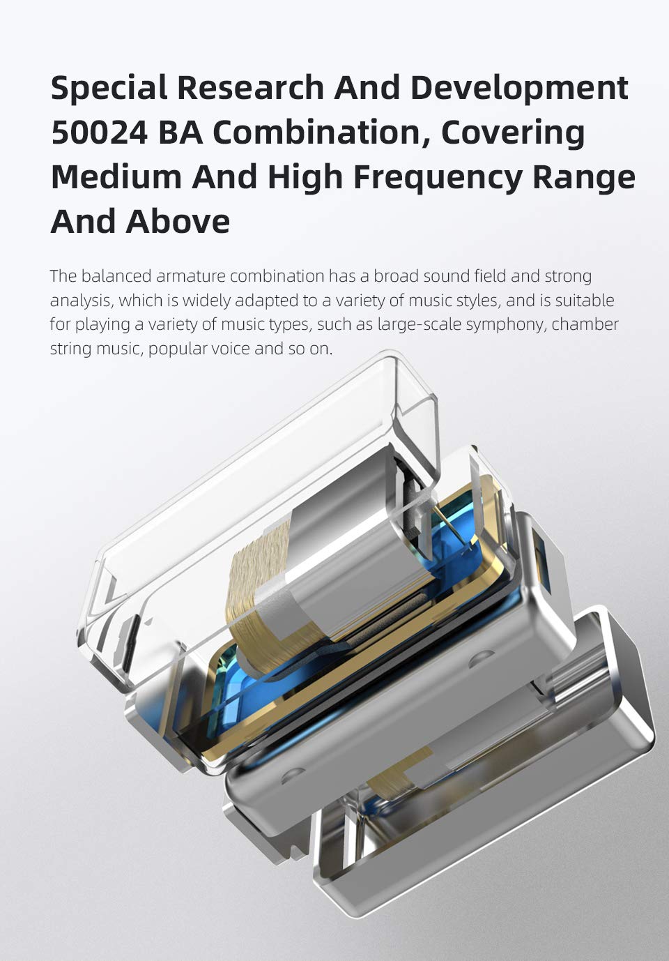 CCA KZ Zax metal headset with 7BA+1DD hybrid drivers for high fidelity bass. These in-ear monitor headphones are designed for sport and noise cancelling.