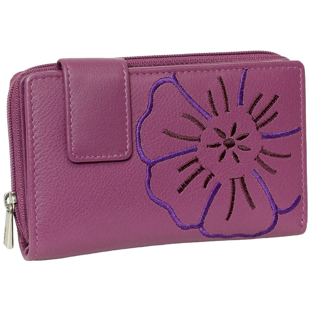 White leather wallet purse women's wallet ladies long purse berry