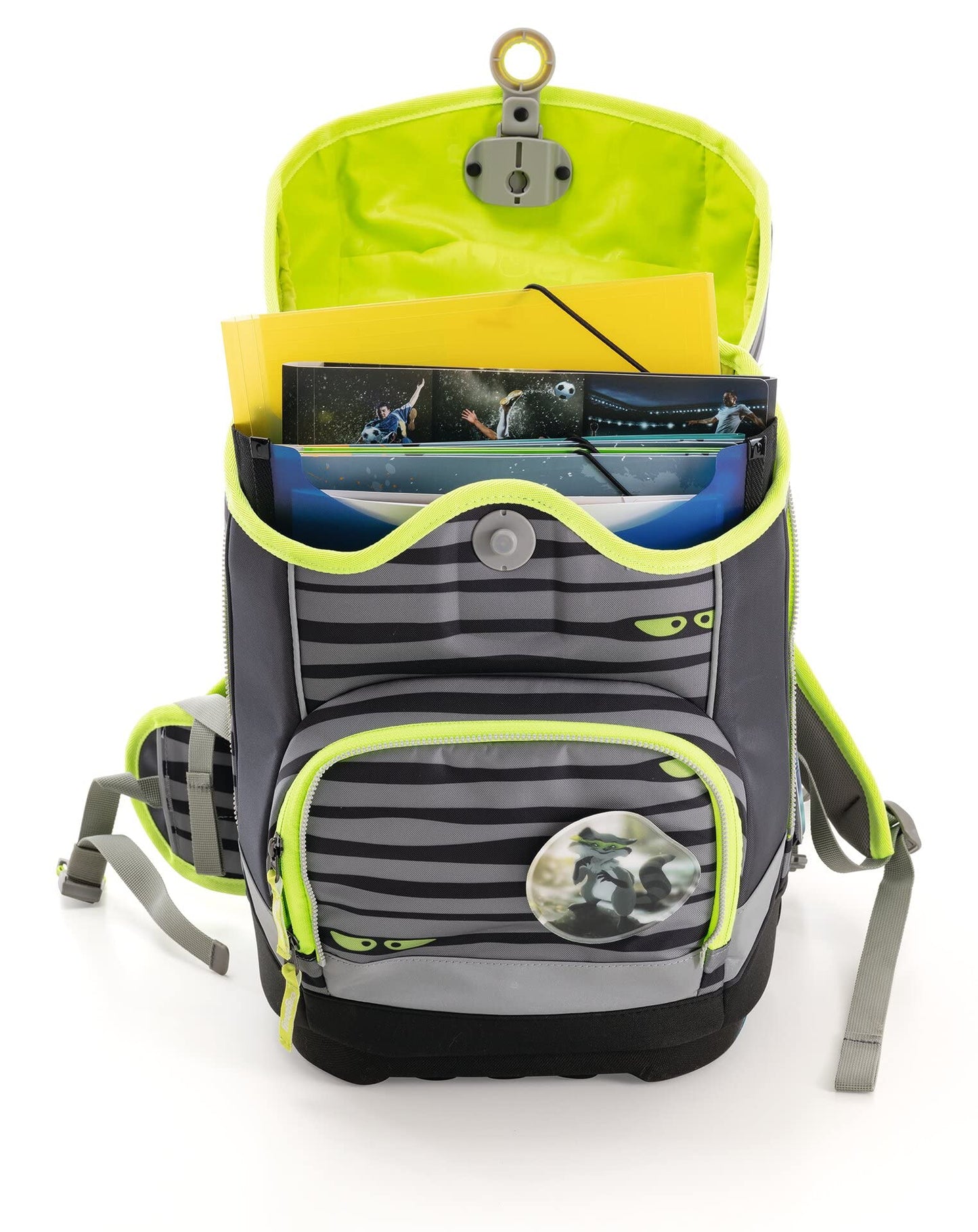 HERMA Binder A4 Backpack Transparent Set, 18 pieces, top open, kids plastic school binder for folders, books, notebooks, pads & documents, sturdy binder for the backpack