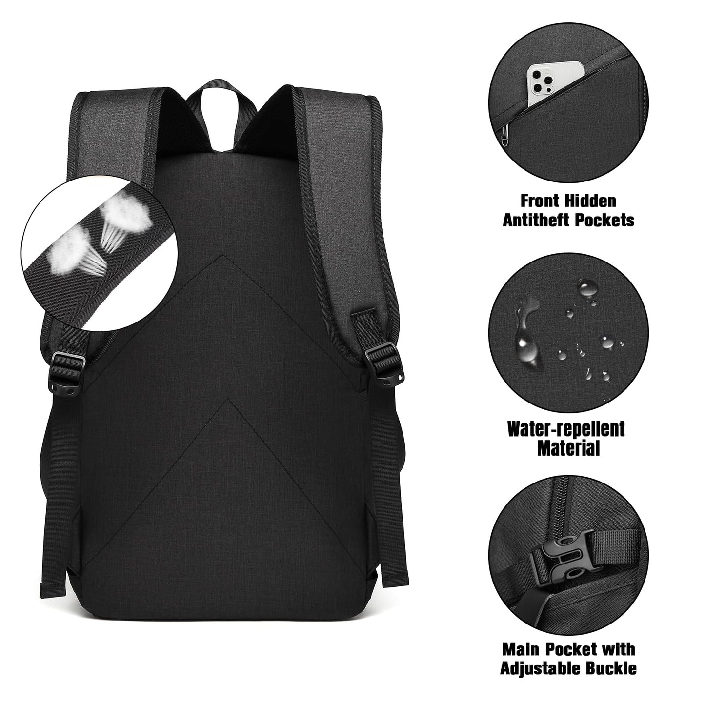 KONO laptop backpack anti-theft travel business work computer