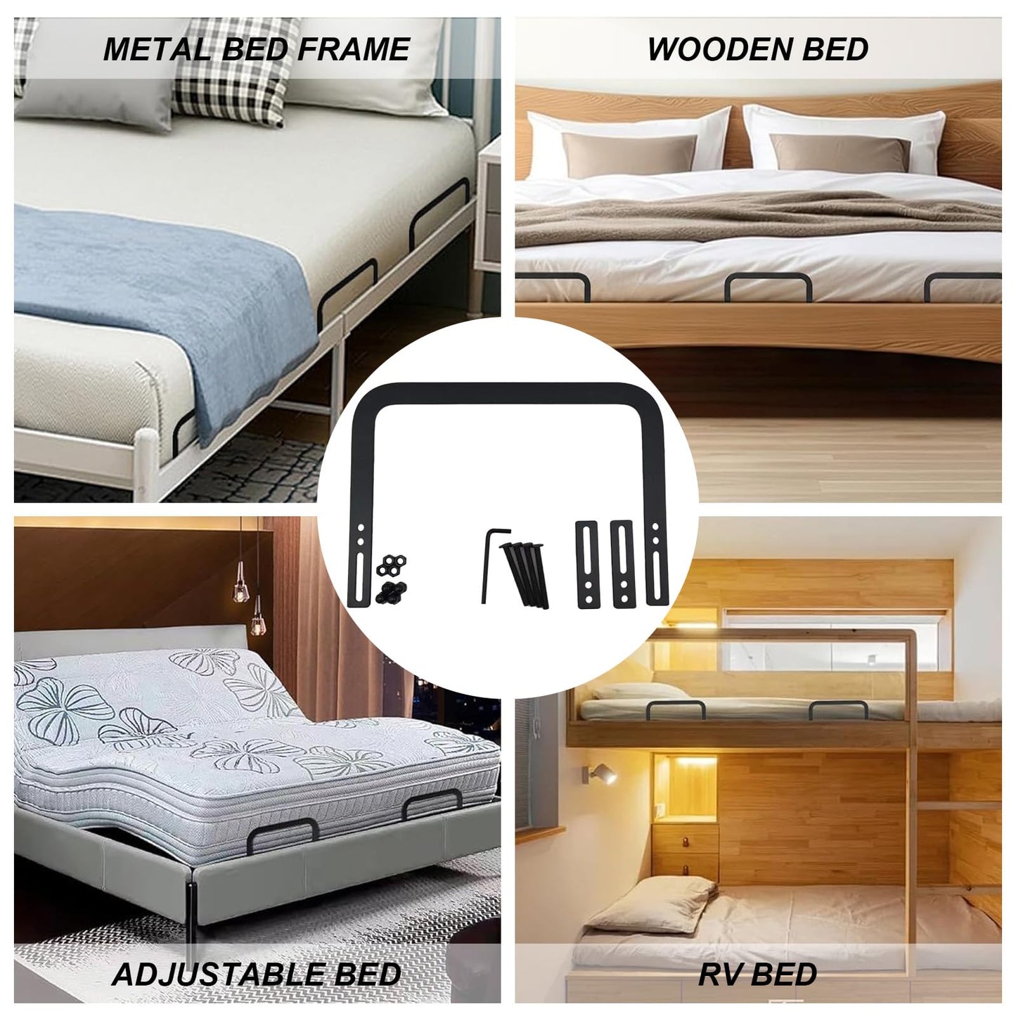 4 pieces of mattress clamps, Non-slip mattress holder, Adjustable mattress stabilizers, Prevent mattress from slipping, for solid bed panels, tatami platform beds, flush beds.