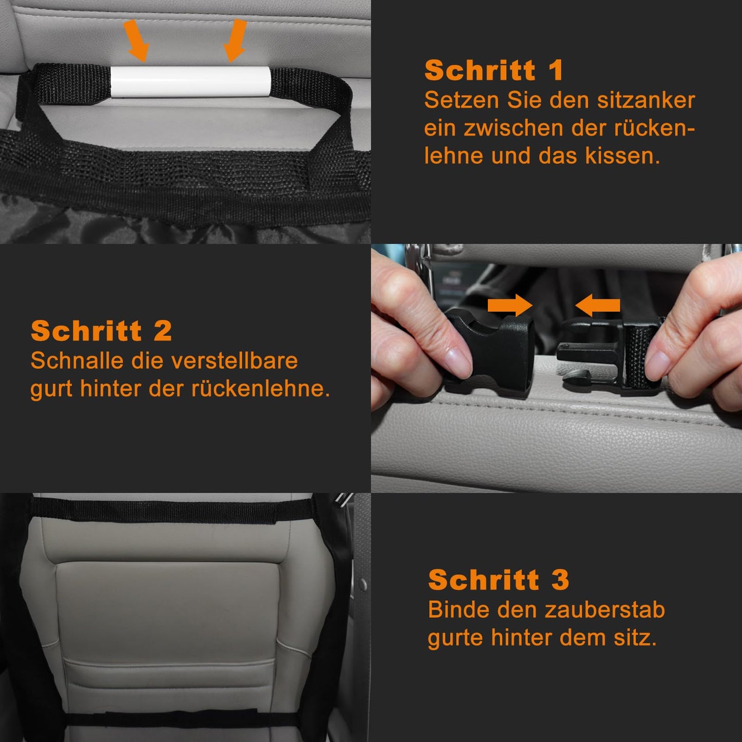 Alfheim non-slip front car seat cover for dogs, rubber backing scratch-resistant pet car protection with anchor, fits most trucks, vans, and SUVs, black