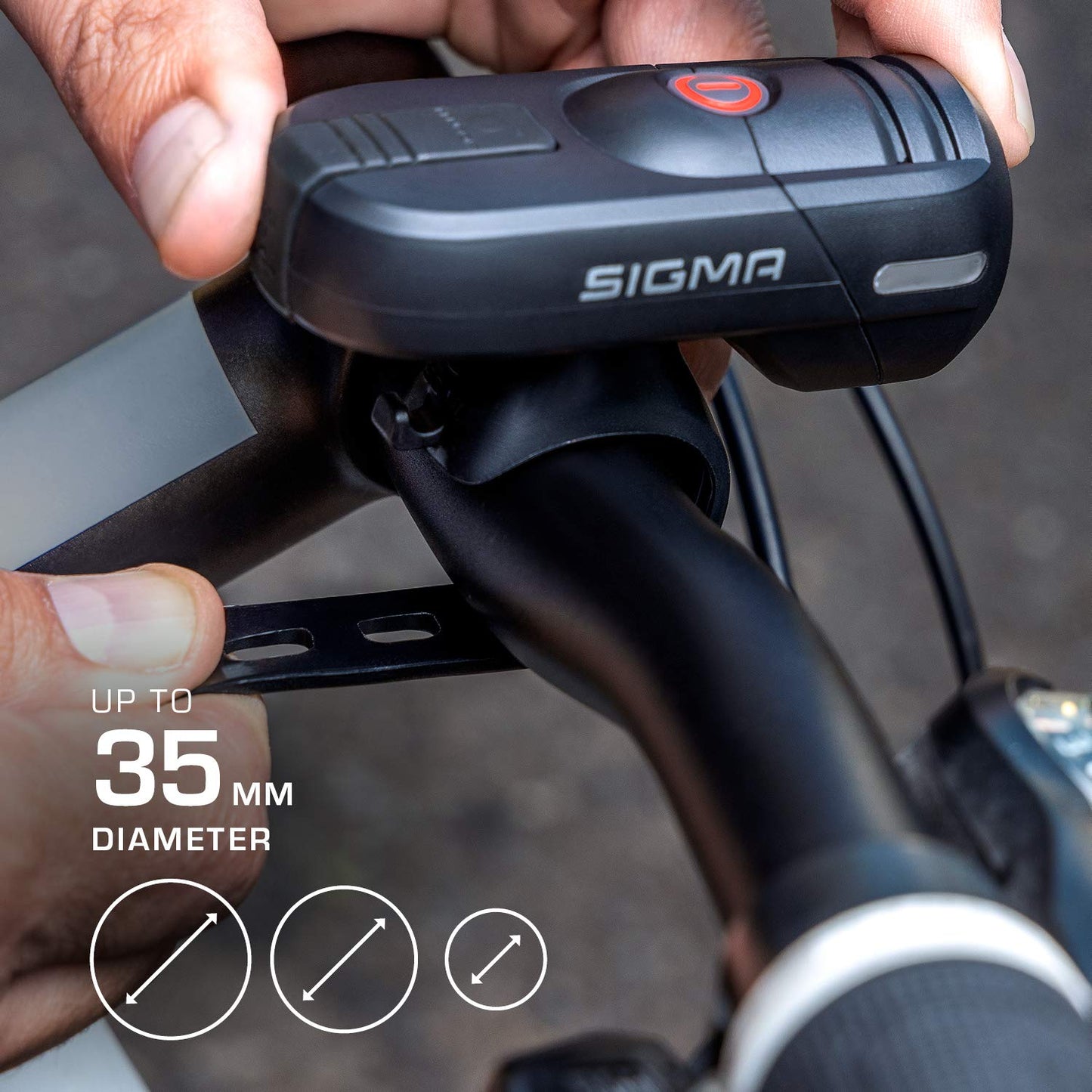 SIGMA LED bike light set Aura45/Nugget II with 45/15 lux | Rechargeable & splash-proof | Tool-free installation | 6-21h battery life | Front and rear bike lights LED set.