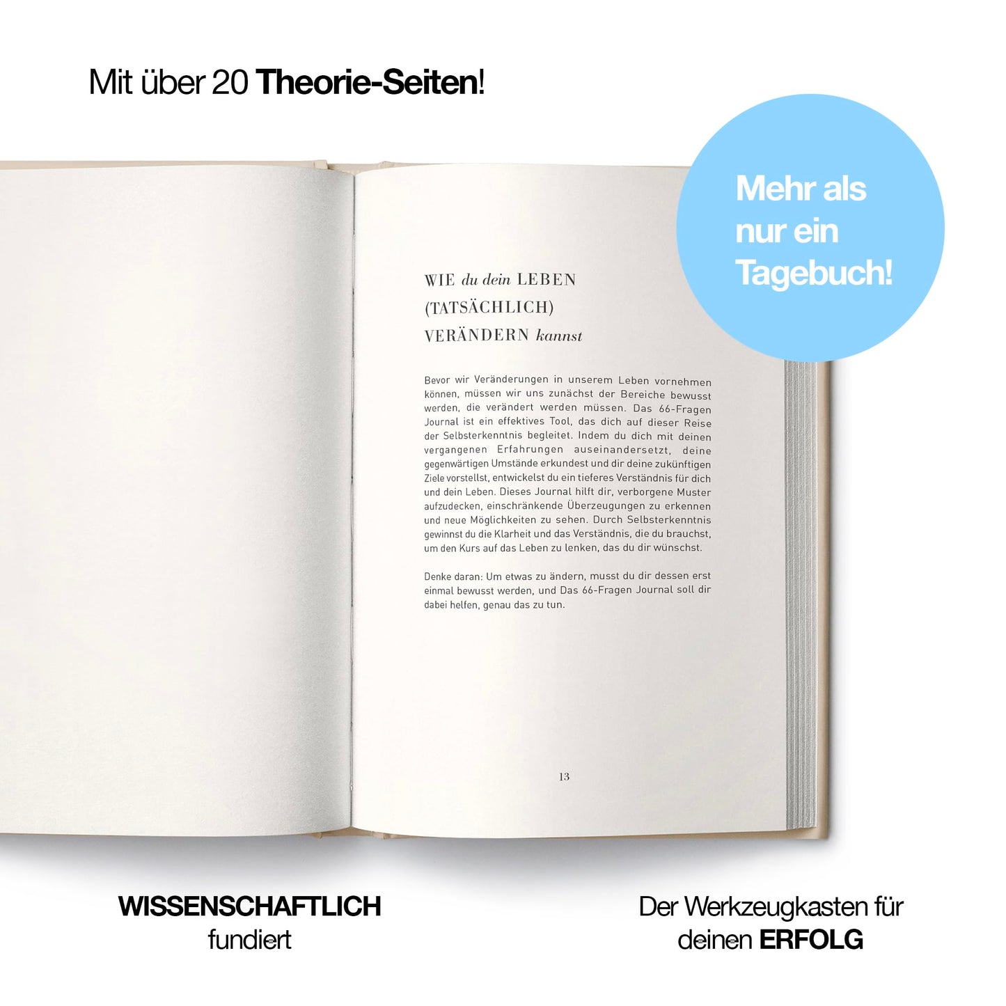 Modern Frame Of Mind 66-Questions Journal - The Original | Featuring 66 reflection exercises for increased self-confidence, clarity, and inner strength.